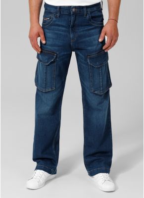 Spodnie Jeansowe bojówki Navy Wash Longspur 0