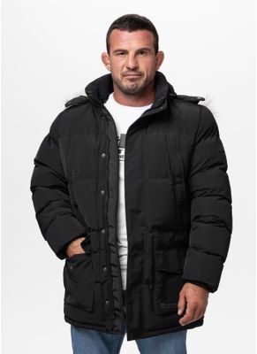 Kurtka zimowa pikowana parka z kapturem FOREST 0