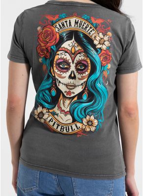 Koszulka damska Denim Washed SANTA MUERTE 25 4