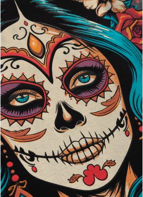 Koszulka damska Denim Washed SANTA MUERTE 25 9
