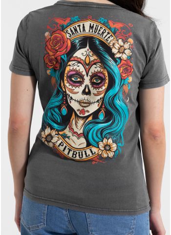 Koszulka damska Denim Washed SANTA MUERTE 25